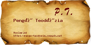 Pengő Teodózia névjegykártya